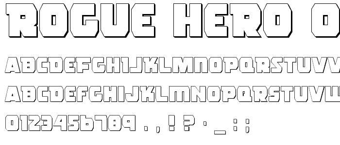 Rogue Hero Outline font
